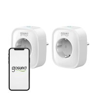 Gosund SP1 Intelligente Steckdose mit einem EU-Stecker WiFi Smart-Steckdose (2er-Pack), Tuya Weiß