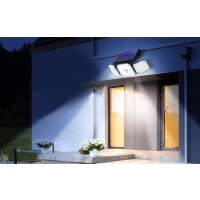 Superfire FF13-C 22W Solarlampe 300lm 2400mAh 3 Beleuchtungsmodi, Bewegungsmelder Außenbeleuchtung Schwarz