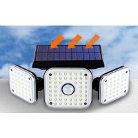 Superfire FF13-C 22W Solarlampe 300lm 2400mAh 3 Beleuchtungsmodi, Bewegungsmelder Außenbeleuchtung Schwarz