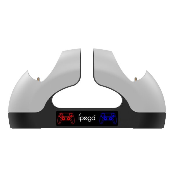 iPega PG-P5008 Dual Docking Station für PS5 Gaming Controller/Gamepad Schnellladestation Weiß