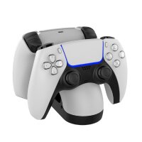 iPega PG-P5008 Dual Docking Station für PS5 Gaming Controller/Gamepad Schnellladestation Weiß