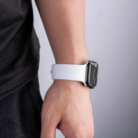 HOCO Armband kompatibel mit Apple Watch Flexibles Silikon weiß