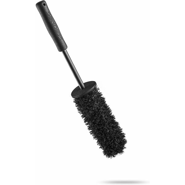 WHEELBRUSH - Extra weiche Mikrofaser Felgenbürste zur Reinigung hartnäckiger Verschmutzungen - Felgen-Pflege für alle Felgenarten - Hochwertige Materialien, 40cm, schwarz