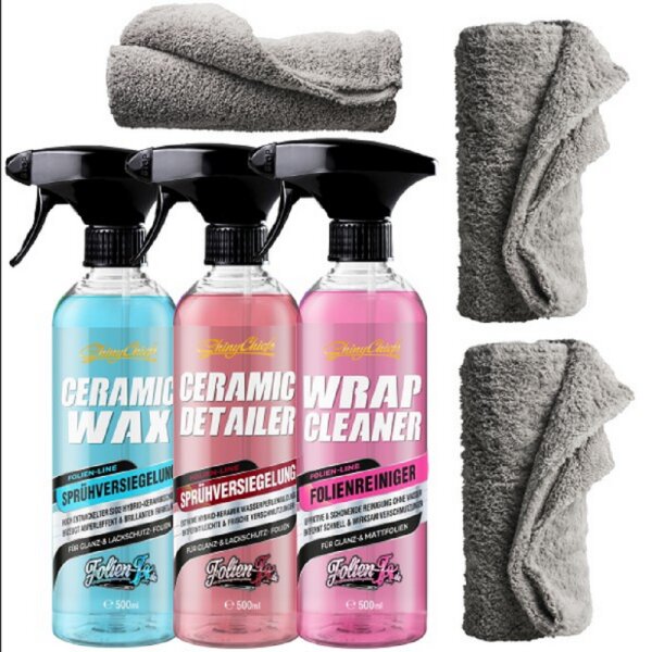 CERAMIC WAX - CERAMIC DETAILER + WRAP CLEANER SET (3x500ml)