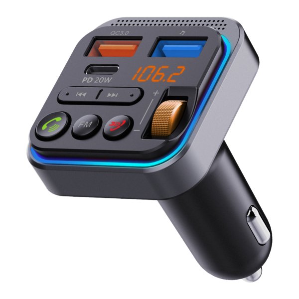 KFZ Bluetooth FM-Transmitter, Autoradio, MP3-Player, AUX-USB-Ladegerät
