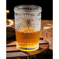 Trinkgläser Set 270ml  6 Gläser Glas Wasser Limonade Vintage Cognac Whiskey Retro Cocktail