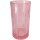 Pasabahce 520015 Longdrink Glas im Retro-Design und Kristall-Look, für Cocktail, Saft, Wasser, Drinks, Schwerer Highball,445 ml, 4 Stück pink