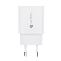 Forcell Wandladegerät mit USB-Typ-C-Anschluss – 3 A, 30 W mit zwei Anschlüssen: USB Typ C und USB A mit PD- und QC 4.0-Aufladung