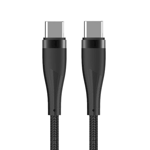 Maxlife MXUC-08 Kabel USB-C - USB-C 1,0 m 100W schwarz nylon