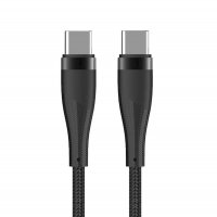 Maxlife MXUC-08 Kabel USB-C - USB-C 1,0 m 60W schwarz nylon