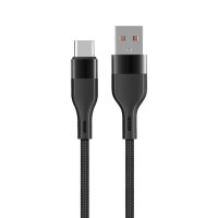 Maxlife MXUC-07 Kabel USB - USB-C 1,0 m 3A schwarz nylon