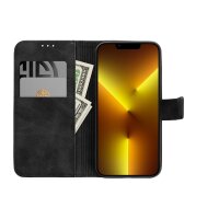 Tasche Holster TENDER Buch Schutzhülle Magnet Standfunktion Hülle kompatibel mit Samsung Galaxy A54 Schwarz