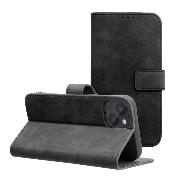 Tasche Holster TENDER Buch Schutzhülle Magnet Standfunktion Hülle kompatibel mit Xiaomi Redmi Note 12 4G Schwarz