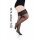 cofi1453® Damen Strumpfhose mit Blumenmuster Durchsichtig Baumwollzwickel Schwarz