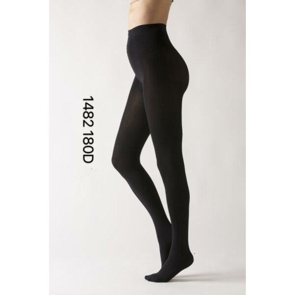 cofi1453® Damen Strumpfhose durchsichtig 180 Den Baumwollzwickel Schwarz