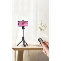XO SS08 Selfie-Stick Handyhalterung und Bluetooth-Stativ 68cm Schwarz
