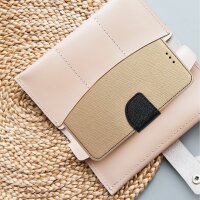 Fancy Buch Holster Tasche kompatibel mit Xiaomi Redmi Note 12 Pro 5G Gold-Schwarz