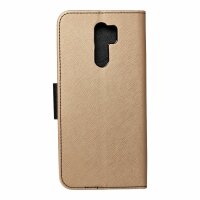 Fancy Buch Holster Tasche kompatibel mit Xiaomi Redmi Note 11 Pro 5G Gold-Schwarz