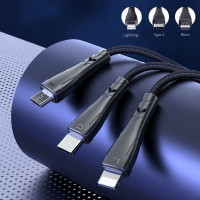 Mcdodo Mamba Series 3 in 1 Lightning+Micro USB+Type-c Ladekabel 1.2m