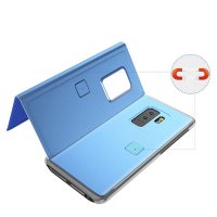 Clear View Spiegel Mirror Handyhülle Smart Cover Schale Etui kompatibel mit Redmi Note 12 Pro 5G / Poco X5 Pro Blau