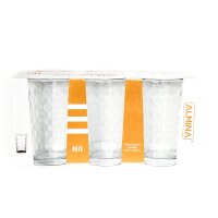 Almina 6er Set Teegläser Trinkglas Saftglas Wassergläser-Set aus Glas transparent