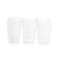 Almina 6er Set Teegläser Trinkglas Saftglas Wassergläser-Set aus Glas transparent