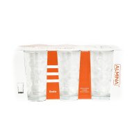 Almina 6er Set Teegläser Trinkglas Saftglas Wassergläser-Set aus Glas transparent