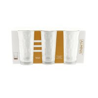 Almina 6er Set Teegläser Trinkglas Saftglas Wassergläser-Set aus Glas transparent