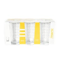 Almina 6er Set Teegläser Trinkglas Saftglas Wassergläser-Set aus Glas transparent