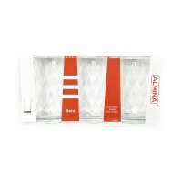 Almina 6er Set Teegläser Trinkglas Saftglas Wassergläser-Set aus Glas transparent