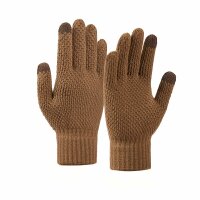 Winterliche geflochtene Handyhandschuhe