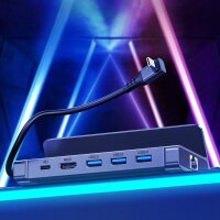 Choetch M52 HUB für Steam Deck USB-C – USB-C PD/USB-A/HDMI/RJ45 – Grau