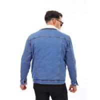 Jeansjacke Sweatjacke Herren Jacke Übergangsjacke Denim Jeans Gefüttert