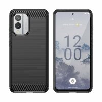 Carbon Case kompatibel mit Nokia X30 flexible...