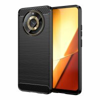 Carbon Case kompatibel mit Realme 11 flexible...