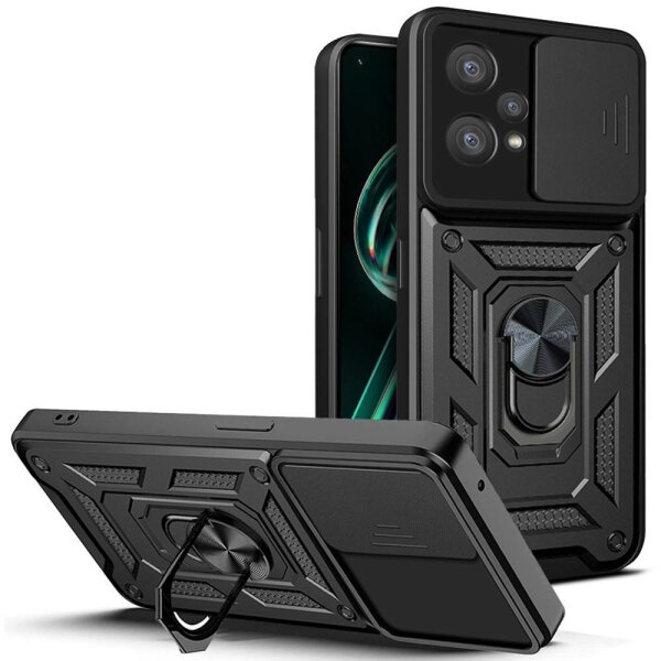 CamShield Armor Hülle kompatibel mit Tecno Spark 10 Pro Case Kameraschutz Ringhülle Halter Stoßfest