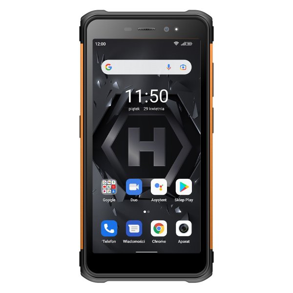 Hammer Iron 4 Smartphone 5,5-Zoll-Bildschirm, 5180 mAh, IP69 Wasserdicht Schwarz-Orange