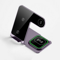 VEGER 3in1 kabellose Ladestation Smartphone, Apple Watch,...