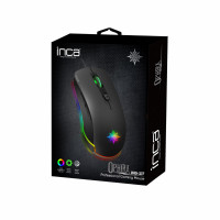 INCA IMG-327 PRO Optisch Gaming Maus 4800 DPI RGB-Logo-Effekt schwarz