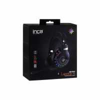 Inca IGK-TX12 Schwarz 7,1 USB Surround RGB Lichteffekt Gaming Headset mit Mikrofon