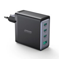 Joyroom JR-TCG04EU 100W GaN-Ladegerät 3x USB-C USB-A + USB-C / USB-C-Kabel 100W - Schwarz