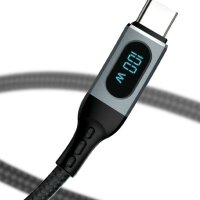 Dudao Ladekabel USB Typ C - USB Typ C Schnellladung PD 100W 1m Schwarz (L7MaxC)