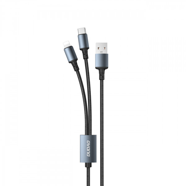 Dudao 2in1 USB-Kabel zum Laden von USB-A - USB-C / iPhone 6A 1,2 m schwarz (TGL2)