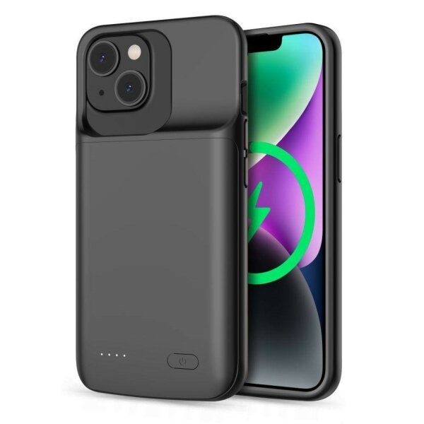 Tech-Protect PowerCase Hülle kompatibel für iPhone 14 / 14 Pro mit intigriertem Akku 4800mAh schwarz