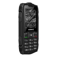 HAMMER ROCK Mobiltelefon 2G, 2,4" Display, 1800 mAh, 32 MB Schwarz für Baustelle