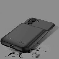 Power Case Hülle kompatibel mit Samsung Galaxy S23 Plus mit intrigiertem Akku 4800mAh Schwarz