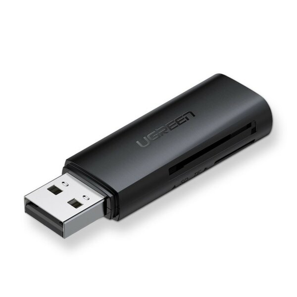 Ugreen CM264 USB 3.0 SD/TF-Kartenleser – USB-A Anschluss- Lesegerät -Schwarz bis 512 GB kompatibel