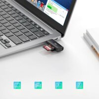 Ugreen CM264 USB 3.0 SD/TF-Kartenleser – USB-A Anschluss- Lesegerät -Schwarz bis 512 GB kompatibel