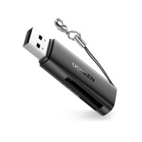 Ugreen CM264 USB 3.0 SD/TF-Kartenleser – USB-A Anschluss- Lesegerät -Schwarz bis 512 GB kompatibel