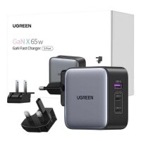 Ugreen Nexode Wandladegerät, 2x USB-C + USB,...